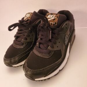 Nike Air Max CV8824-001 Black White Safari Leopard Kids Sneakers US 6.5 EUR 37.5